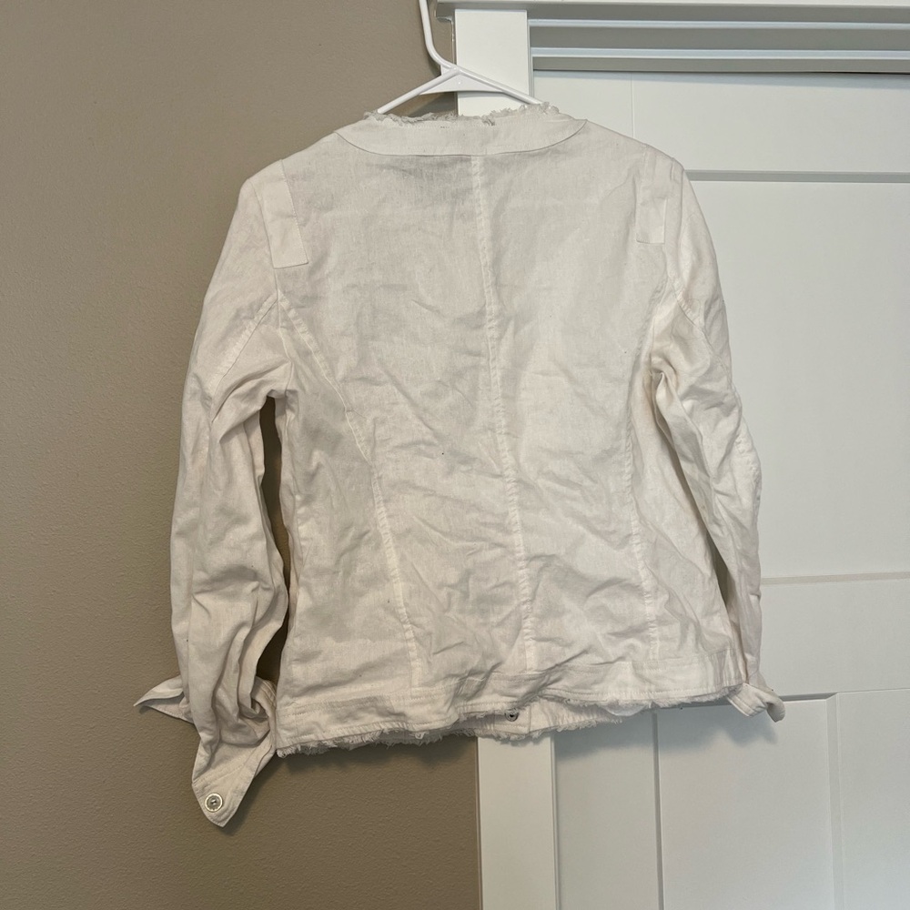 Tribal White Utility Jacket with Relaxed Fit - Picture 3 of 3